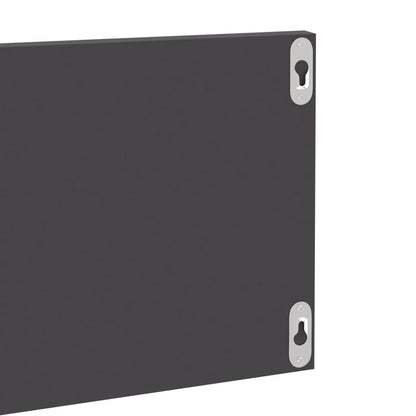 vidaXL Wandregale 2 Stk. Hochglanz-Grau 80x11,5x18 cm Holzwerkstoff