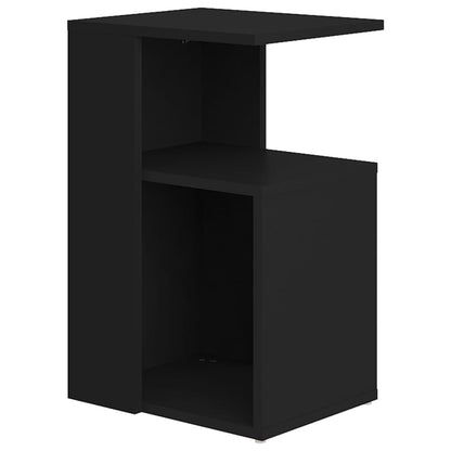 vidaXL Table d'appoint noir 36x30x56 cm Bois d'ingénierie