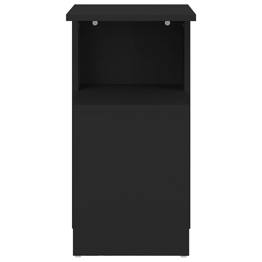 vidaXL Table d'appoint noir 36x30x56 cm Bois d'ingénierie
