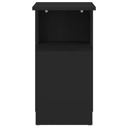 vidaXL Table d'appoint noir 36x30x56 cm Bois d'ingénierie