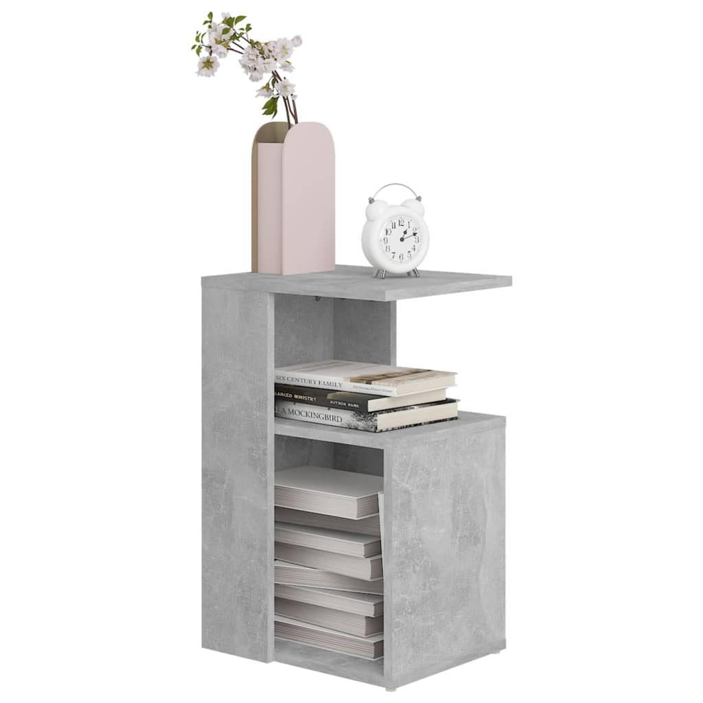 vidaXL Beistelltisch Betongrau 36x30x56 cm Holzwerkstoff