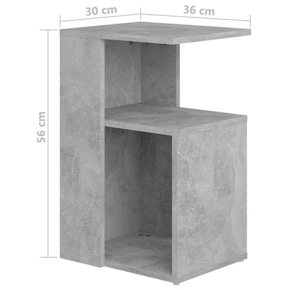 vidaXL Beistelltisch Betongrau 36x30x56 cm Holzwerkstoff