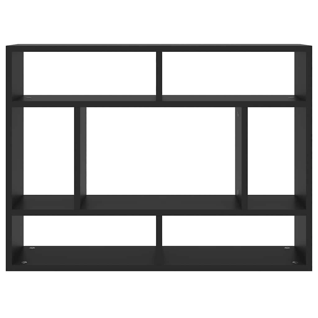 vidaXL Étagère murale noire 75x16x55 cm Bois d'ingénierie