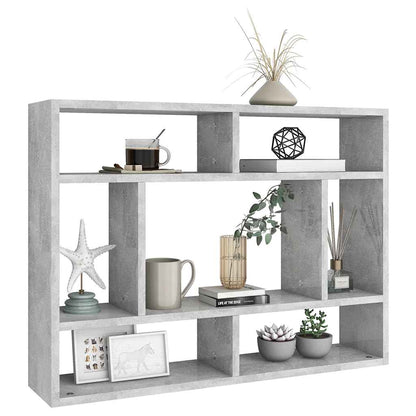 vidaXL Étagère murale gris béton 75x16x55 cm Bois d'ingénierie