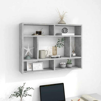 vidaXL Étagère murale gris béton 75x16x55 cm Bois d'ingénierie
