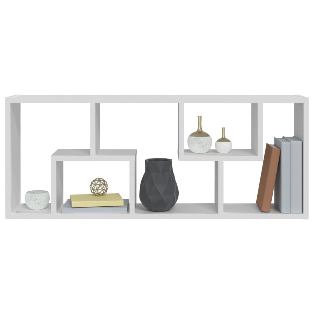 vidaXL Étagère Murale Blanc 36x16x90 cm Bois d'ingénierie