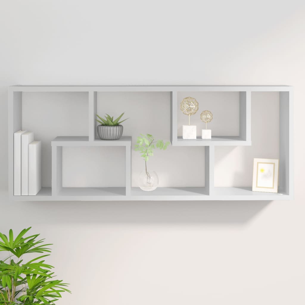 vidaXL Étagère Murale Blanc 36x16x90 cm Bois d'ingénierie