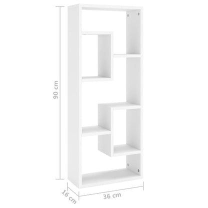 vidaXL Étagère Murale Blanc 36x16x90 cm Bois d'ingénierie