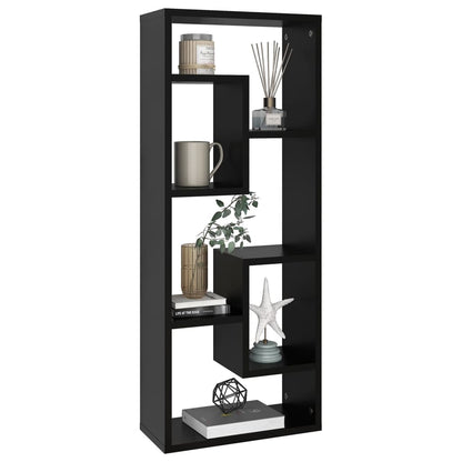 vidaXL Étagère murale noire 36x16x90 cm Bois d'ingénierie