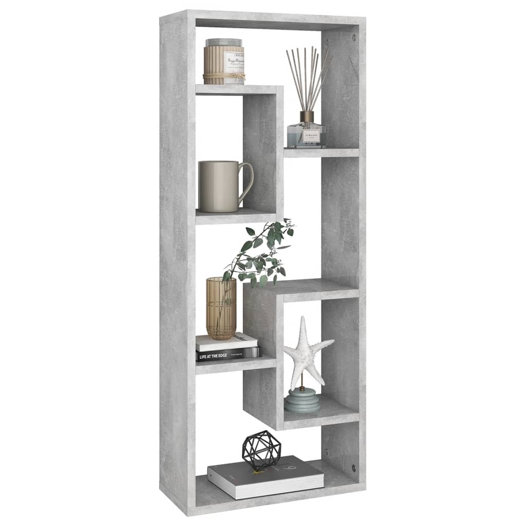 vidaXL Étagère murale gris béton 36x16x90 cm Bois d'ingénierie