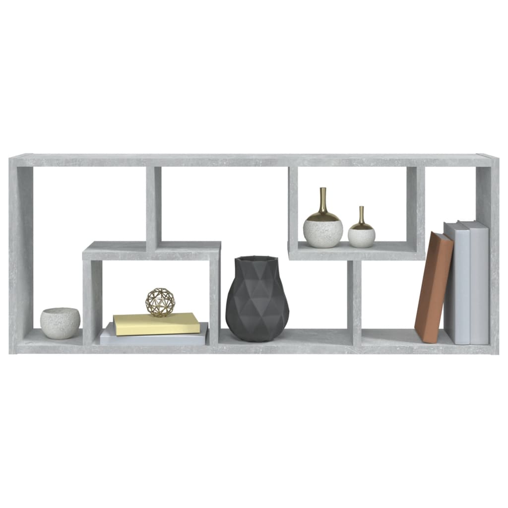 vidaXL Étagère murale gris béton 36x16x90 cm Bois d'ingénierie