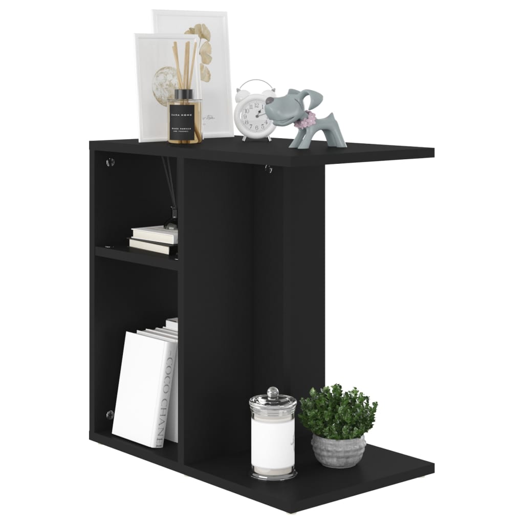 vidaXL Beistelltisch Schwarz 50x30x50 cm Holzwerkstoff