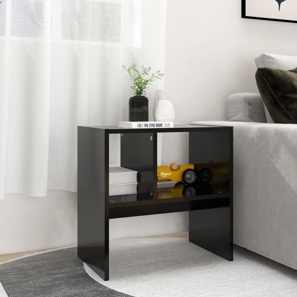 vidaXL Beistelltisch Schwarz 50x30x50 cm Holzwerkstoff