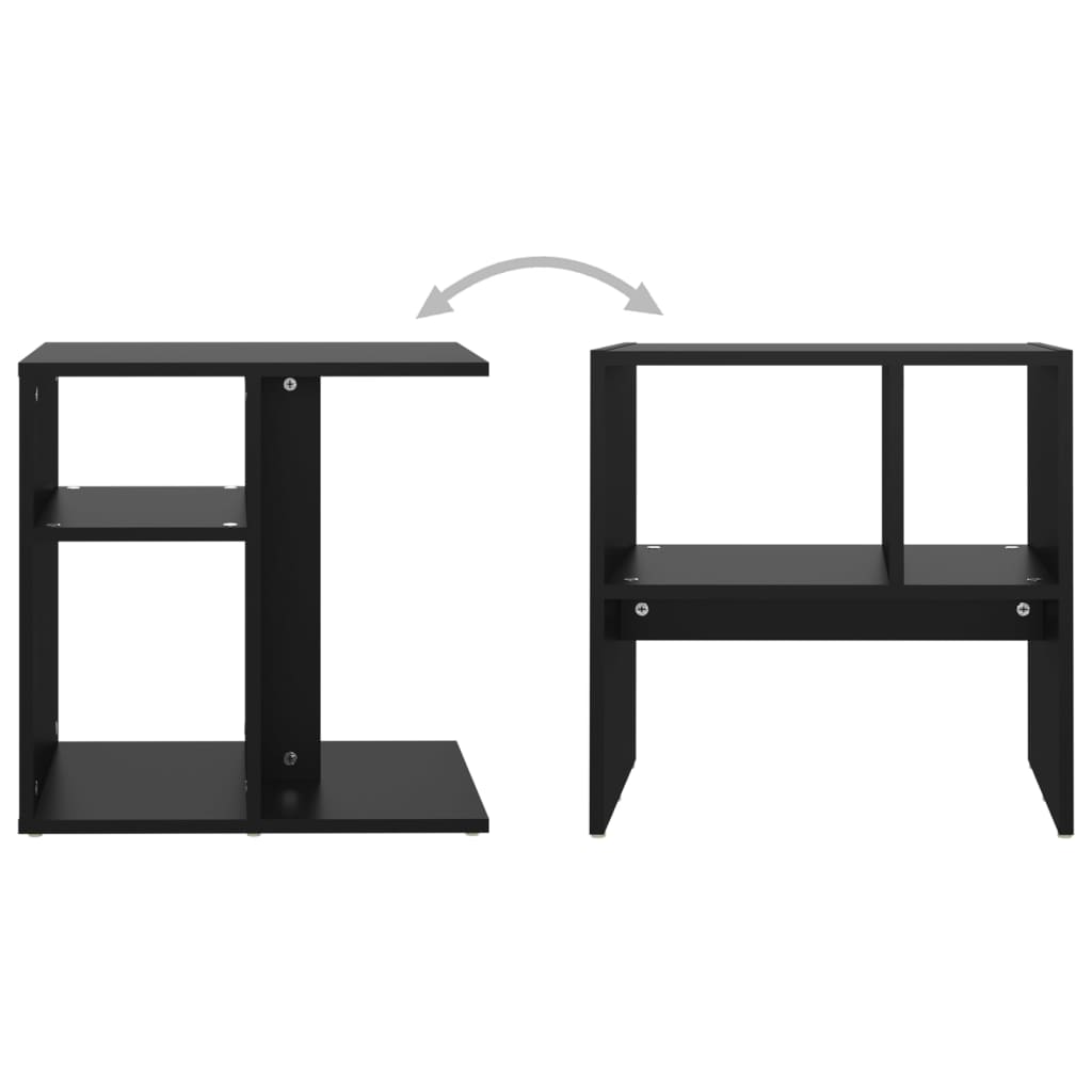 vidaXL Beistelltisch Schwarz 50x30x50 cm Holzwerkstoff