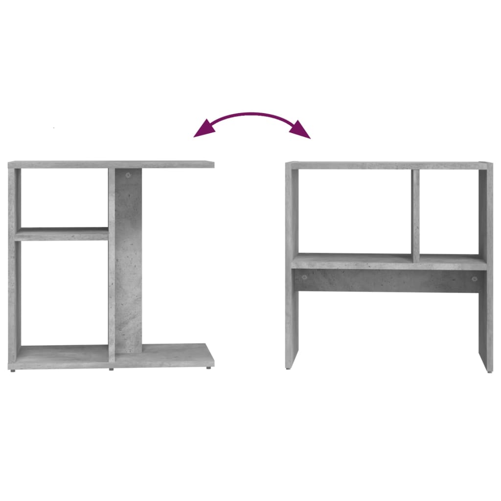 vidaXL Beistelltisch Betongrau 50x30x50 cm Holzwerkstoff