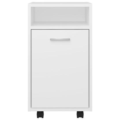 vidaXL Beistellschrank mit Rollen Weiß 33x38x60 cm Holzwerkstoff
