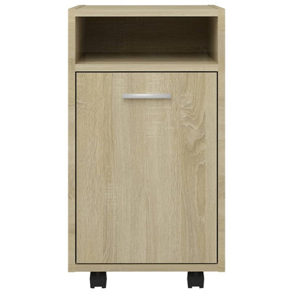 vidaXL Beistellschrank mit Rollen Sonoma-Eiche 33x38x60 cm