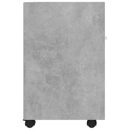 vidaXL Beistellschrank mit Rollen Betongrau 33x38x60 cm Holzwerkstoff