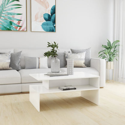 vidaXL Couchtisch Weiß 90x60x42,5 cm Holzwerkstoff