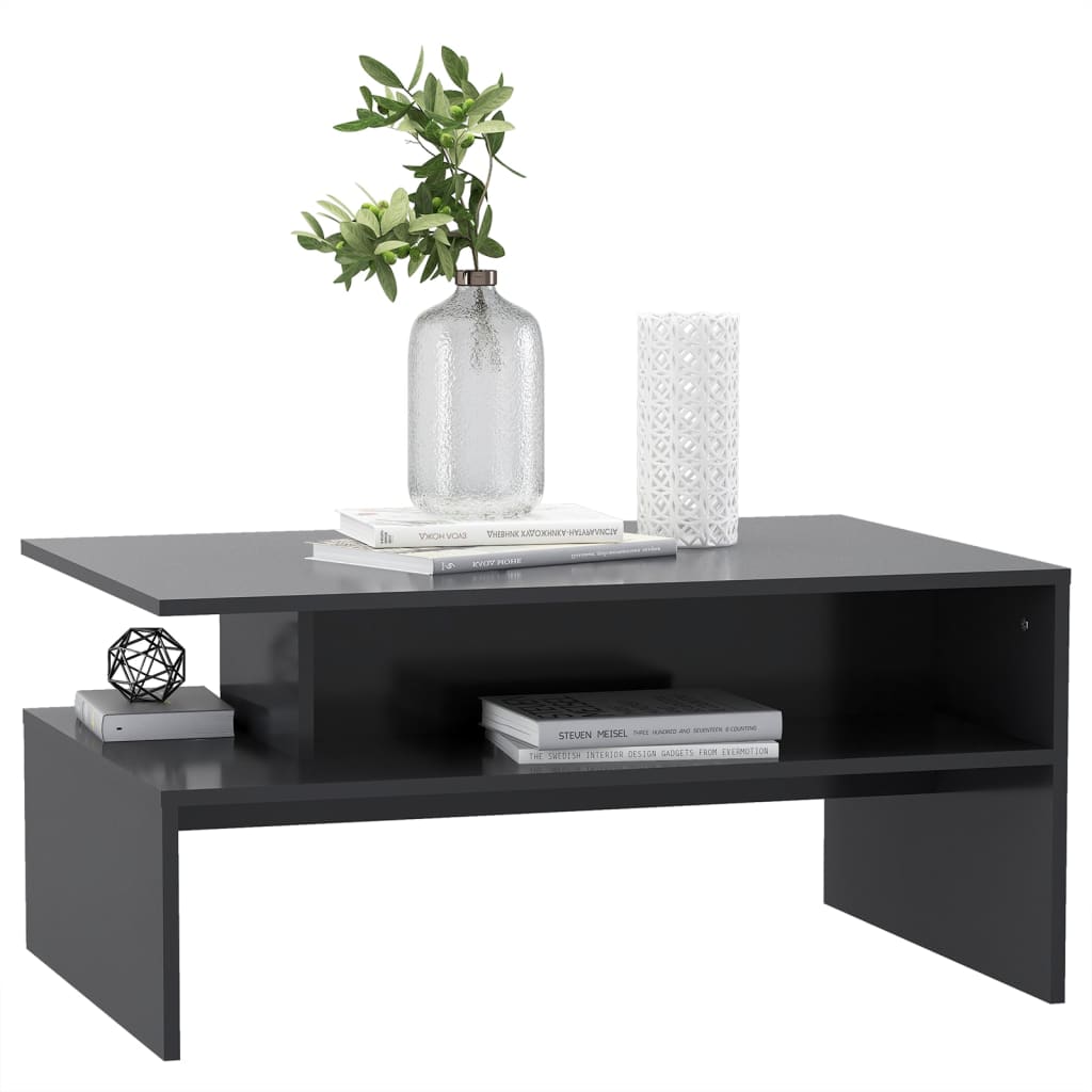 vidaXL Couchtisch Grau 90x60x42,5 cm Holzwerkstoff