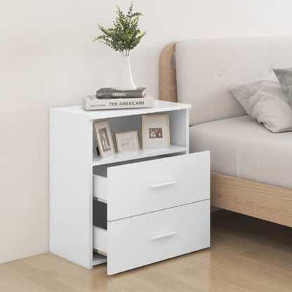 vidaXL Table de chevet blanc 50x32x60 cm