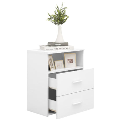 vidaXL Tables de chevet 2 pcs Blanc 50x32x60 cm