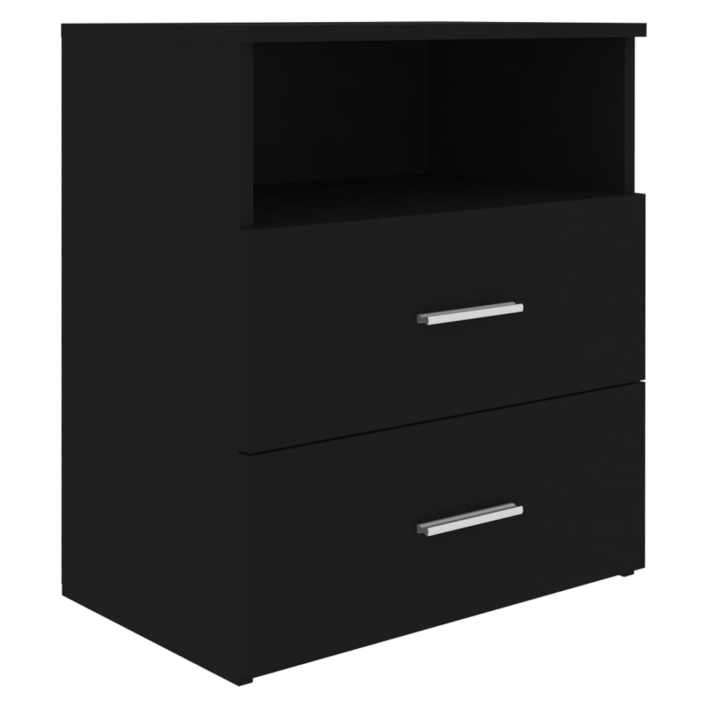 vidaXL Table de chevet noire 50x32x60 cm