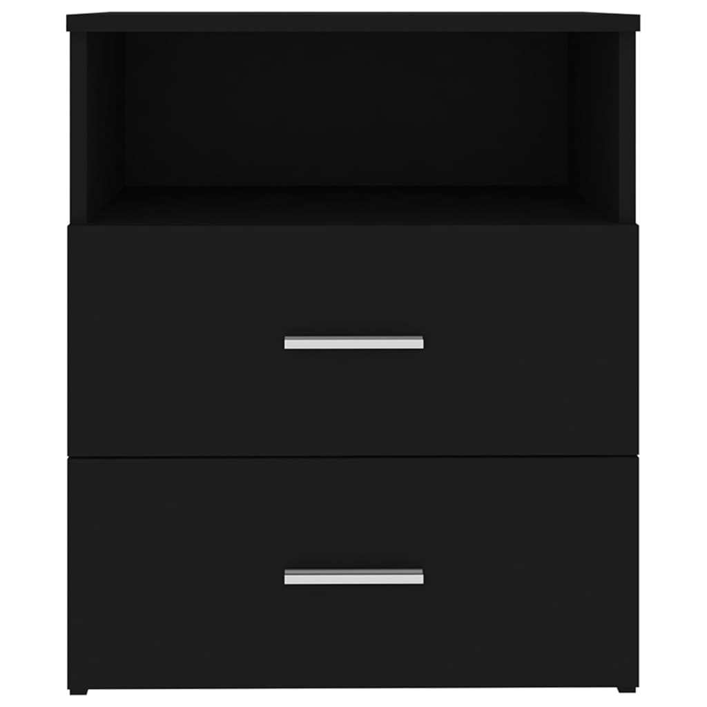 vidaXL Table de chevet noire 50x32x60 cm