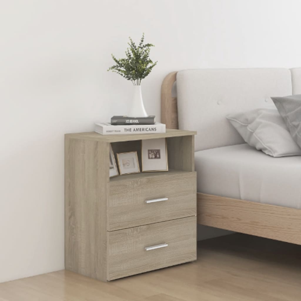 vidaXL Tables de chevet 2 pcs Chêne Sonoma 50x32x60 cm