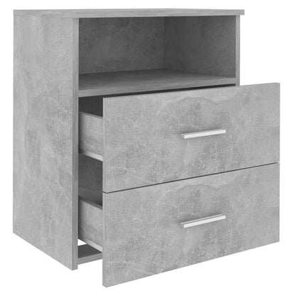 vidaXL Table de chevet gris béton 50x32x60 cm