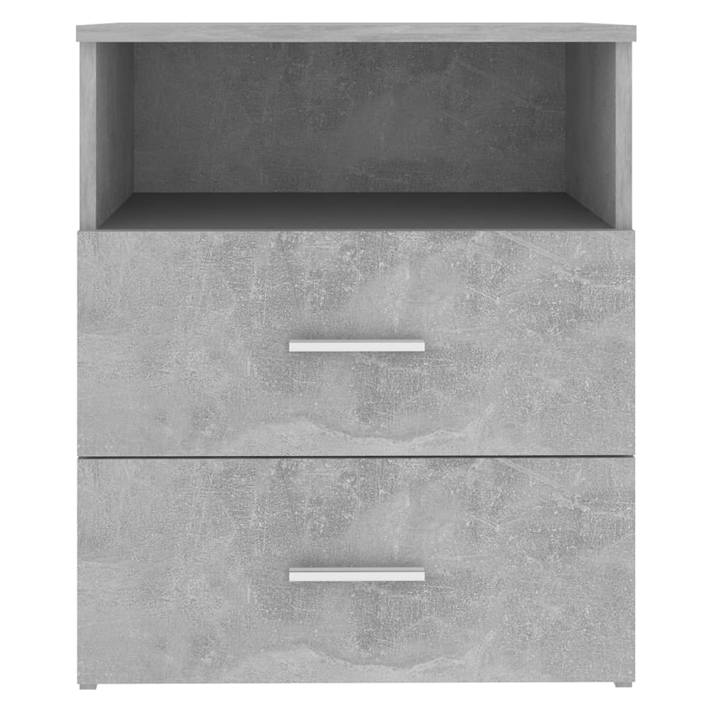vidaXL Table de chevet gris béton 50x32x60 cm