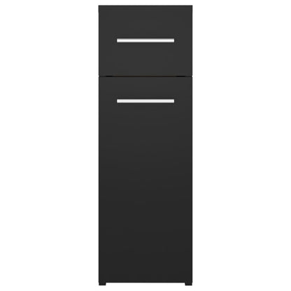vidaXL Apothekerschrank Schwarz 20x45,5x60 cm Holzwerkstoff