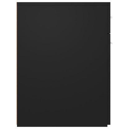 vidaXL Apothekerschrank Schwarz 20x45,5x60 cm Holzwerkstoff