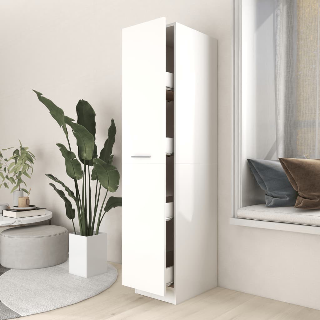 vidaXL Armoire de pharmacie blanche 30x42,5x150 cm en bois d'ingénierie