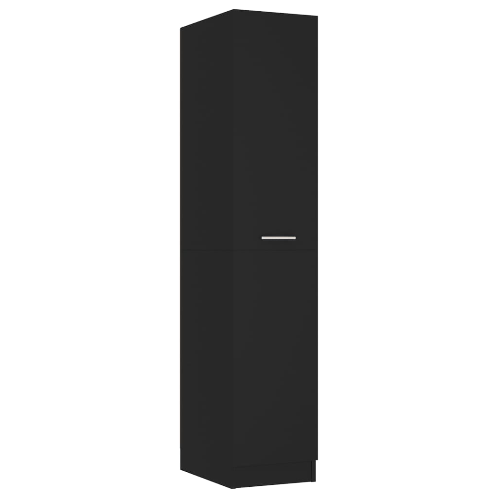 vidaXL Apothekerschrank Schwarz 30x42,5x150 cm Holzwerkstoff