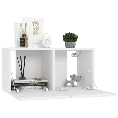 vidaXL Meubles TV muraux 3 pcs Blanc 60x30x30 cm