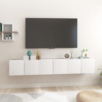 vidaXL Meubles TV muraux 3 pcs Blanc 60x30x30 cm