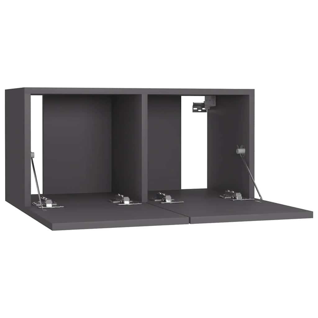 vidaXL Meuble TV suspendu Gris 60x30x30 cm