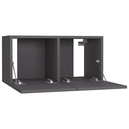 vidaXL Meuble TV suspendu Gris 60x30x30 cm