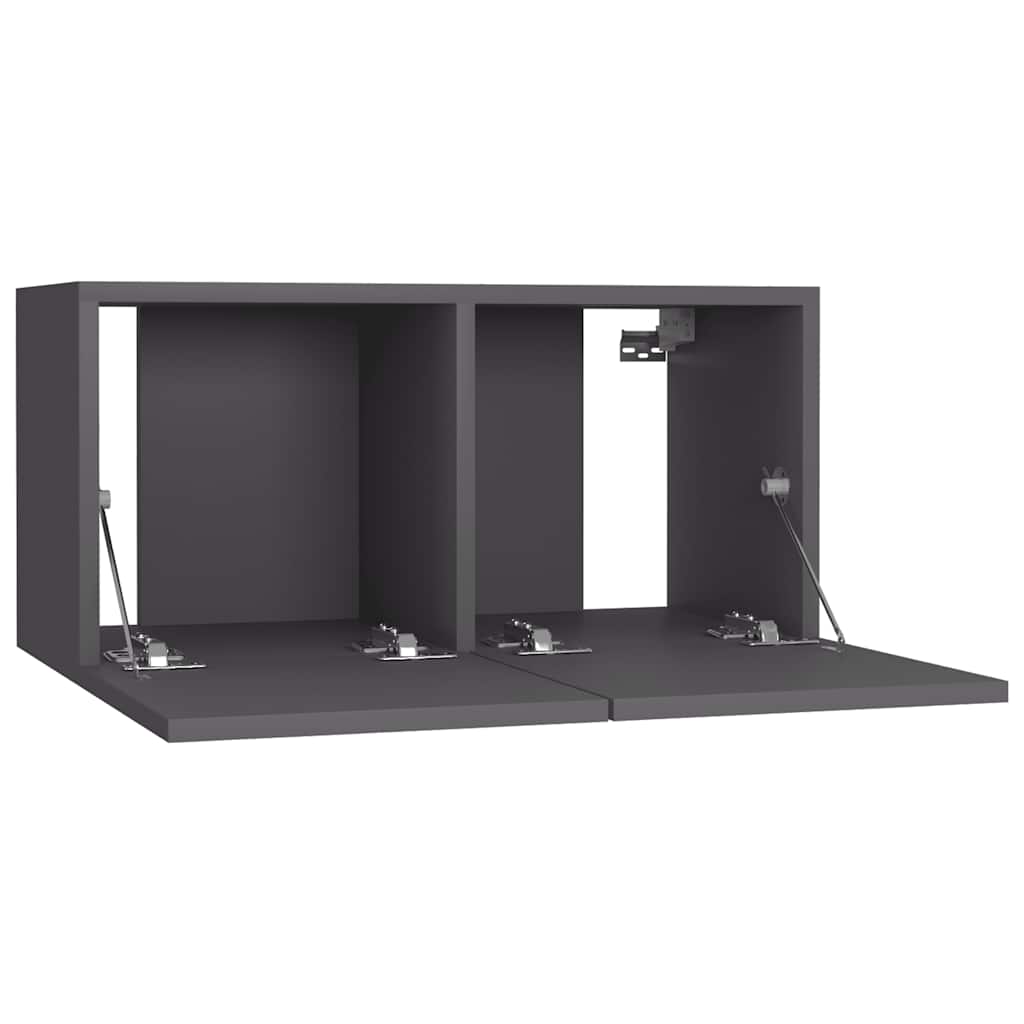 vidaXL Meubles TV suspendus 2 pcs Gris 60x30x30 cm