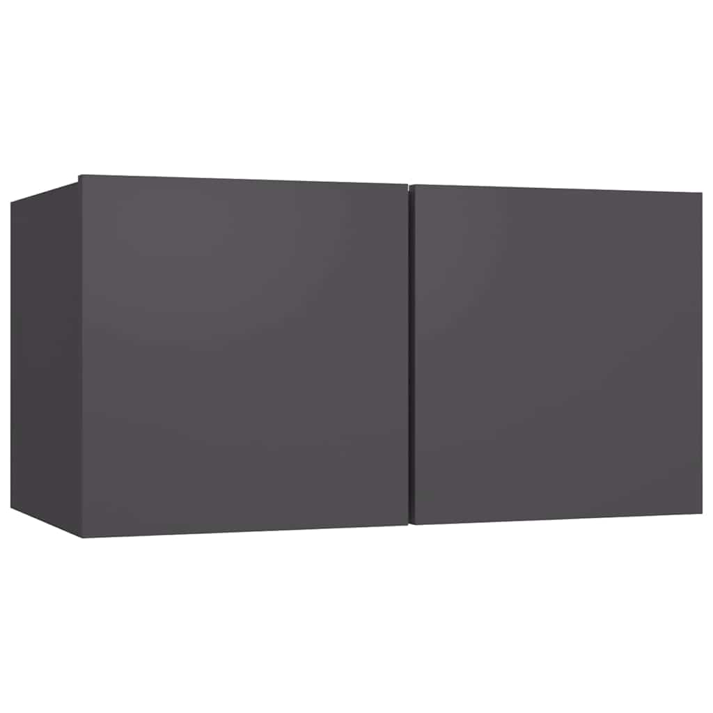 vidaXL Meubles TV muraux 3 pcs Gris 60x30x30 cm