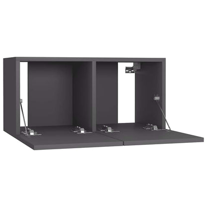 vidaXL Meubles TV muraux 3 pcs Gris 60x30x30 cm