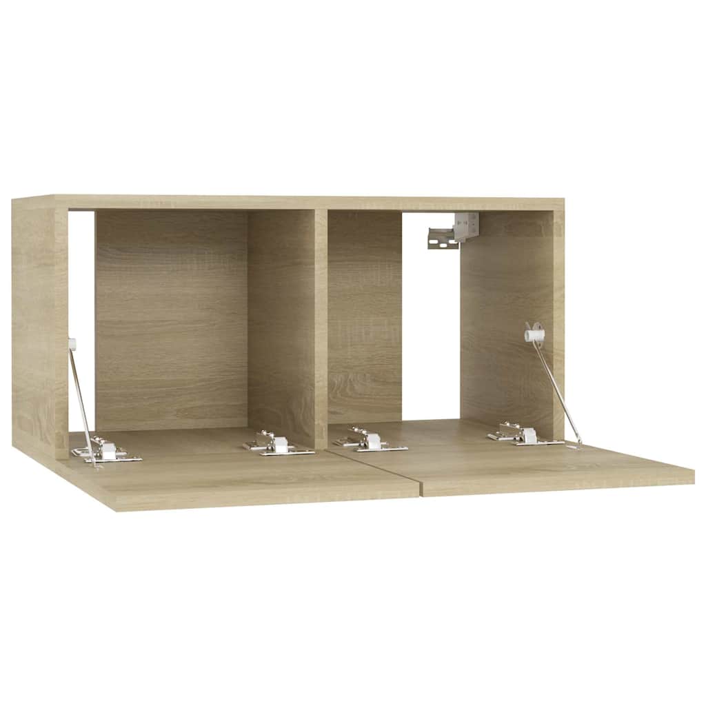 vidaXL Meubles TV suspendus 2 pcs Chêne Sonoma 60x30x30 cm