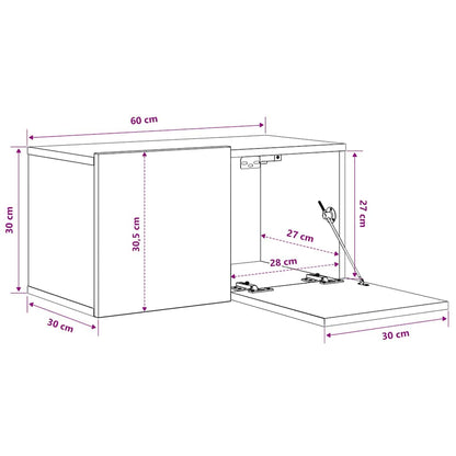 vidaXL Meubles TV suspendus 2 pcs Chêne Sonoma 60x30x30 cm