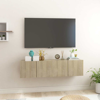 vidaXL Meubles TV suspendus 2 pcs Chêne Sonoma 60x30x30 cm