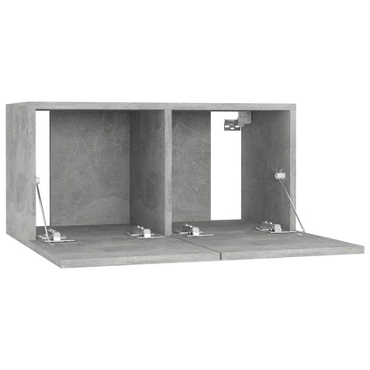 vidaXL Meuble TV suspendu gris béton 60x30x30 cm