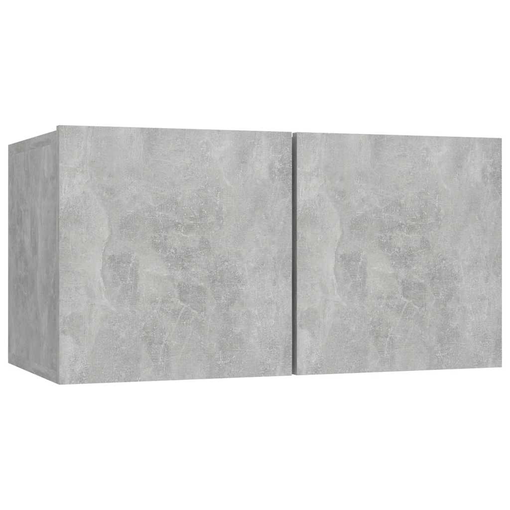 vidaXL Meubles TV muraux 2 pcs Gris béton 60x30x30 cm