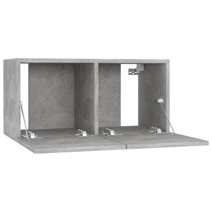 vidaXL Meubles TV muraux 2 pcs Gris béton 60x30x30 cm