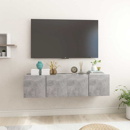 vidaXL Meubles TV muraux 2 pcs Gris béton 60x30x30 cm