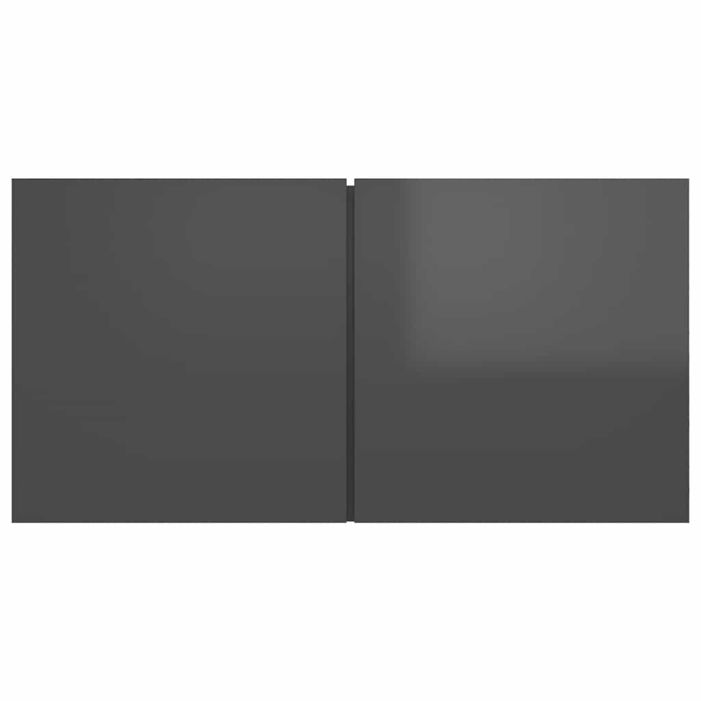 vidaXL Meubles TV suspendus 2 pcs gris brillant 60x30x30 cm
